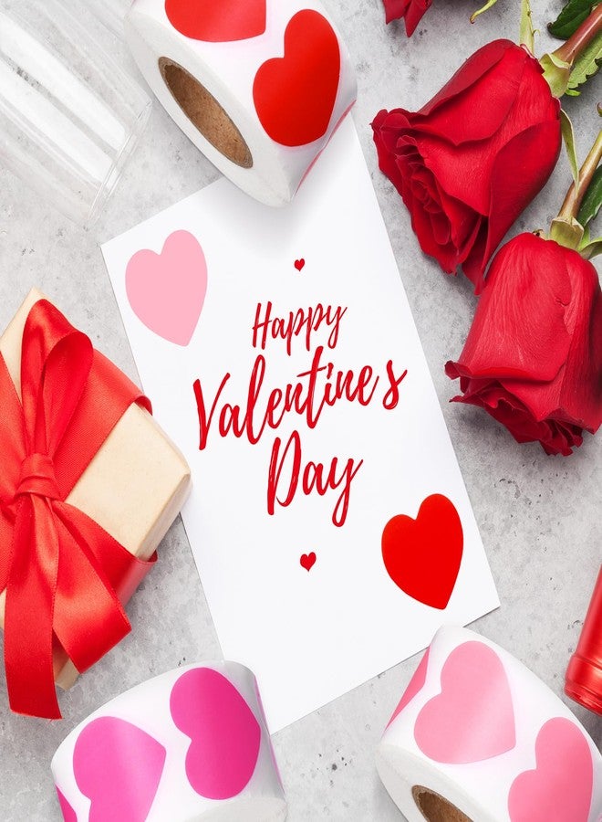 Chivertion 3 Roll 1500 Pcs Valentine's Day Stickers 1'' Heart Shaped Sticker Valentine's Day Love Decorations for Envelope Wedding Anniversaries(Red, Pink, Light Pink) - Image 5